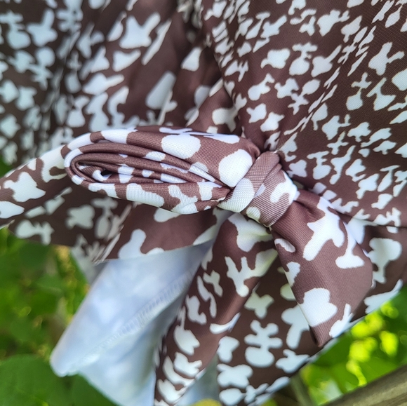 Women's XL Coffee Two Piece Swim Dress - Picture 8 of 9